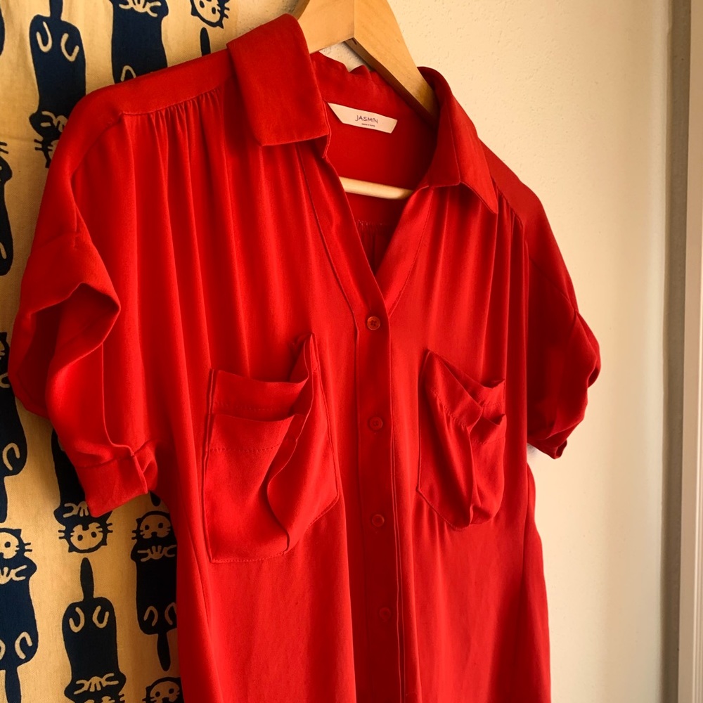 Red blouse